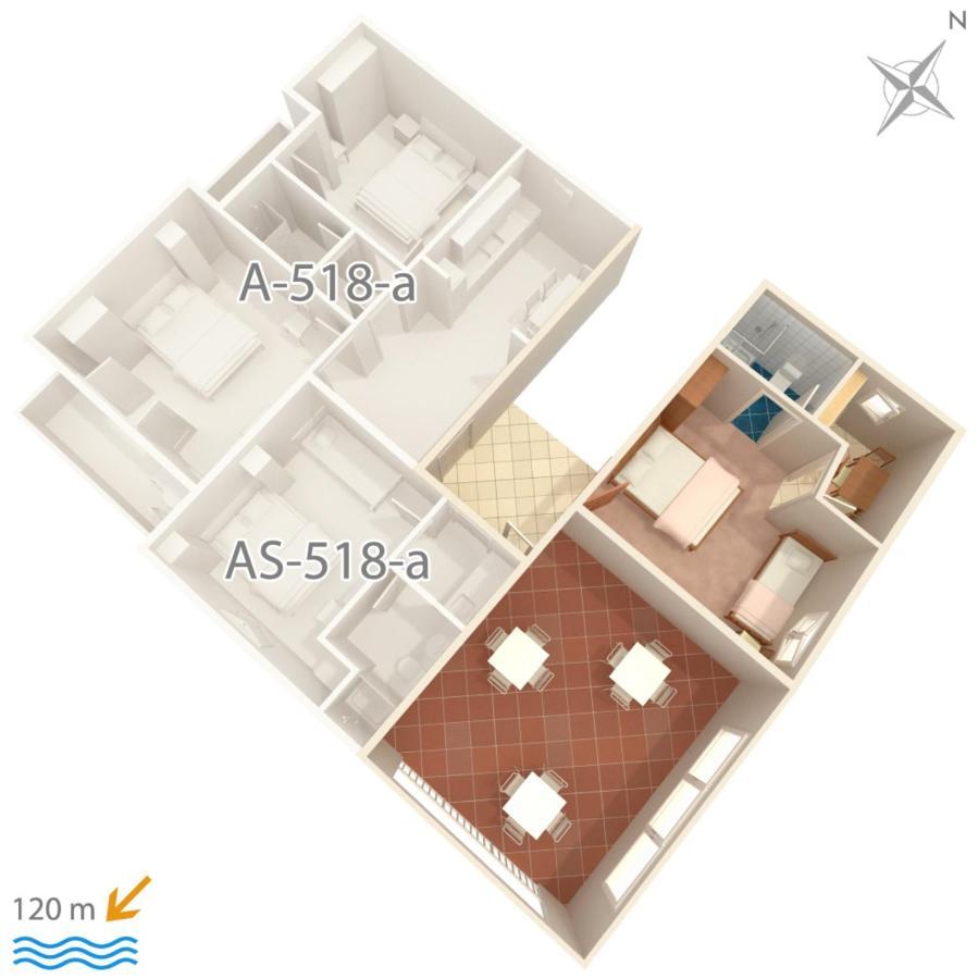 Apartment Podgora 518B Ngoại thất bức ảnh